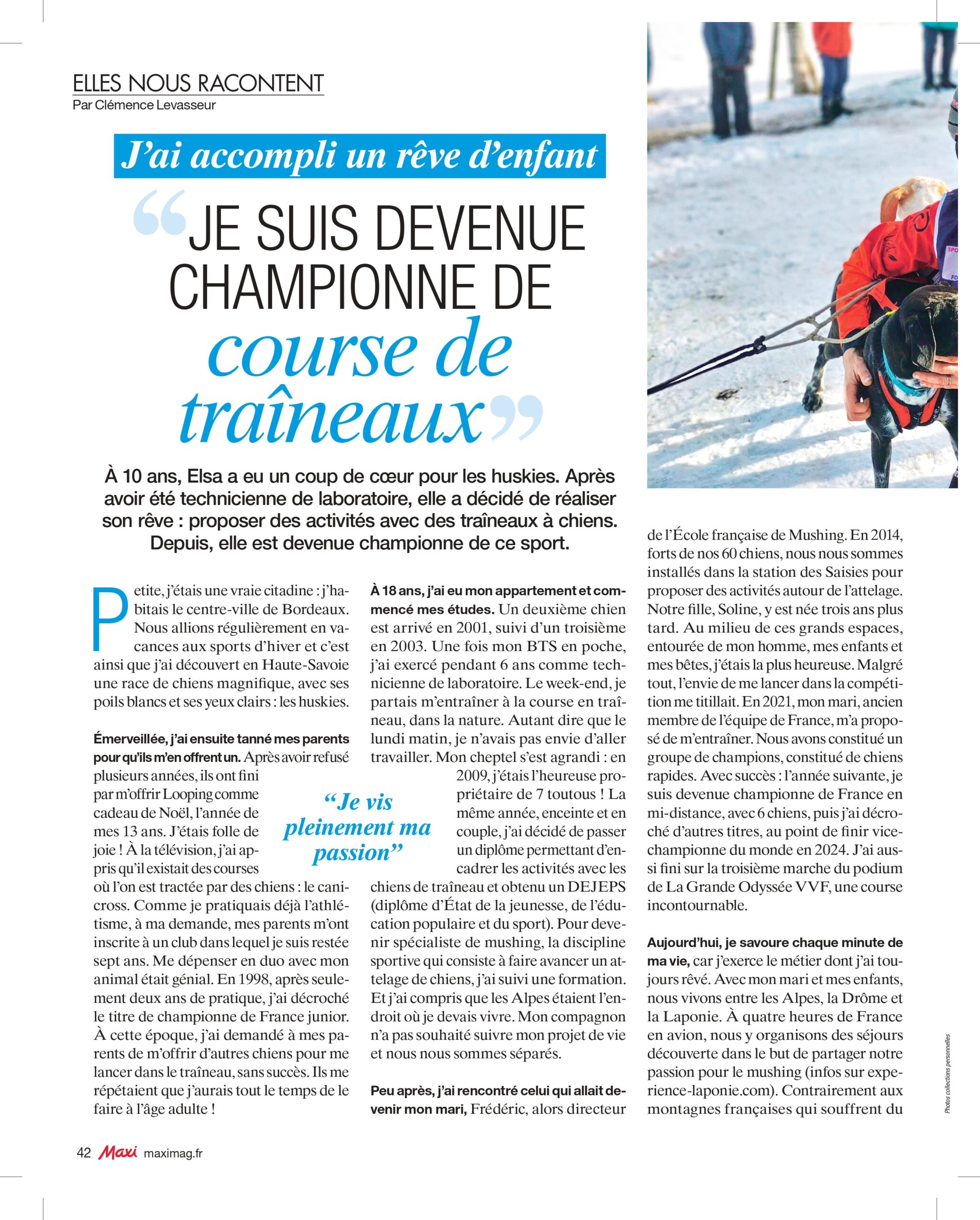 Article maxi avec intervention Karine Mesquita