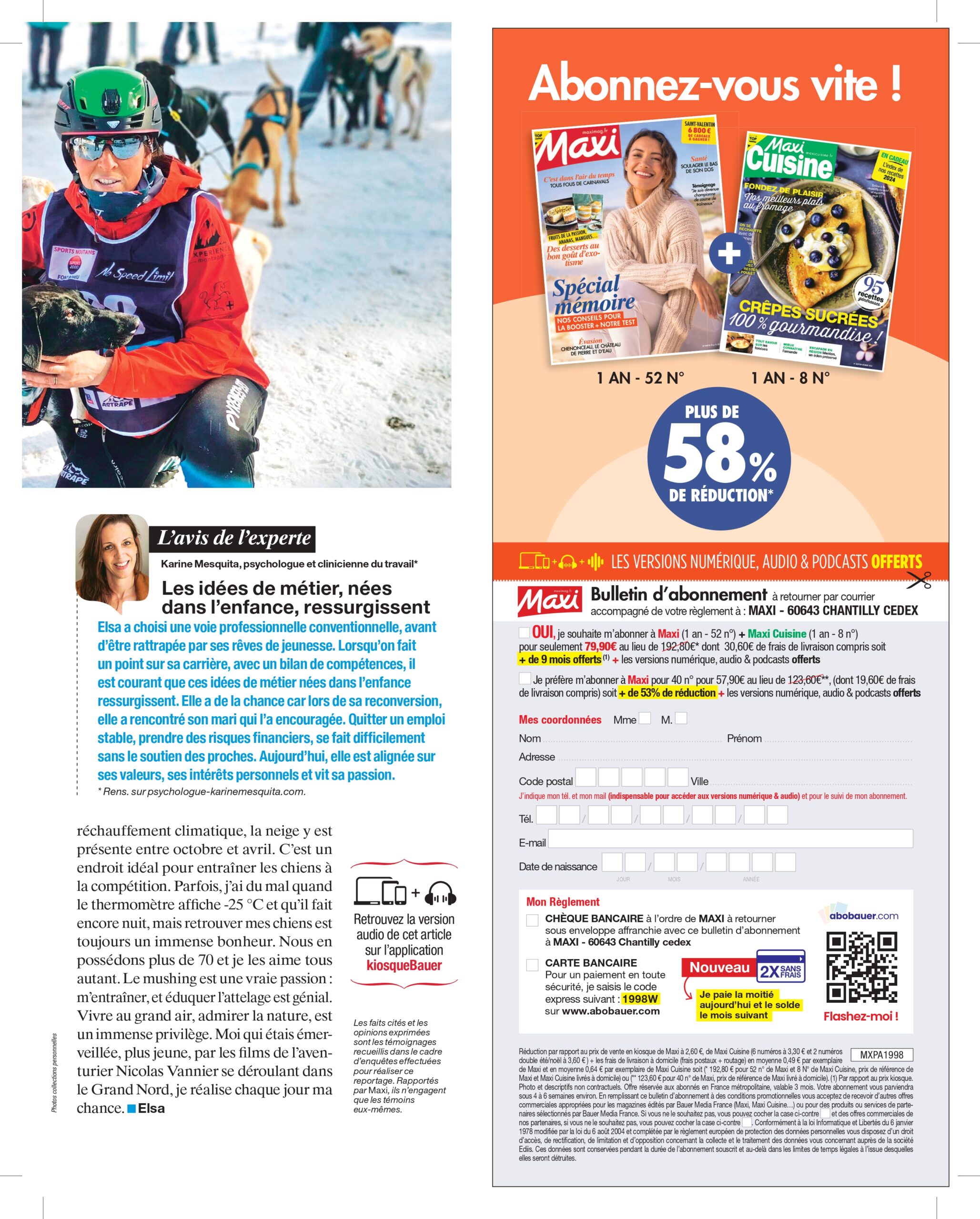 Suite de l'article Maxi avec intervention de Karine Mesquita